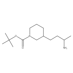 tert-butyl 3-[(3R)-3-aminobutyl]piperidine-1-carboxylate结构式