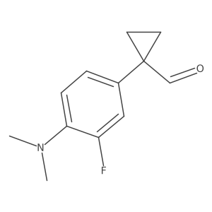 1-[4-(Dimethylamino)-3-fluorophenyl]cyclopropane-1-carbaldehyde结构式