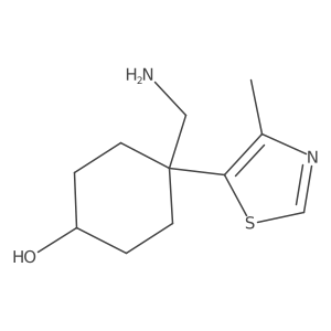 4-(Aminomethyl)-4-(4-methyl-1,3-thiazol-5-yl)cyclohexan-1-ol Structure