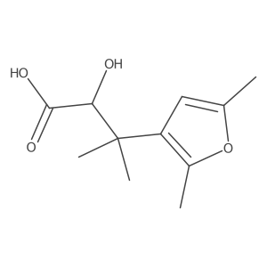 3-(2,5-Dimethylfuran-3-yl)-2-hydroxy-3-methylbutanoic acid结构式