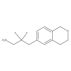 3-(3,4-dihydro-1H-2-benzopyran-6-yl)-2,2-difluoropropan-1-amine结构式