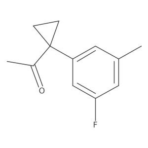 1-[1-(3-Fluoro-5-methylphenyl)cyclopropyl]ethan-1-one结构式