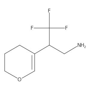 2-(3,4-dihydro-2H-pyran-5-yl)-3,3,3-trifluoropropan-1-amine结构式