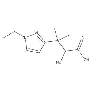 3-(1-ethyl-1H-pyrazol-3-yl)-2-hydroxy-3-methylbutanoic acid Structure