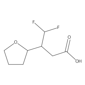 4,4-Difluoro-3-(oxolan-2-yl)butanoic acid Structure