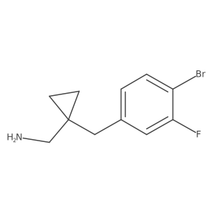{1-[(4-Bromo-3-fluorophenyl)methyl]cyclopropyl}methanamine结构式