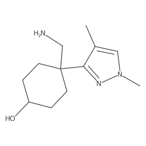 4-(aminomethyl)-4-(1,4-dimethyl-1H-pyrazol-3-yl)cyclohexan-1-ol Structure