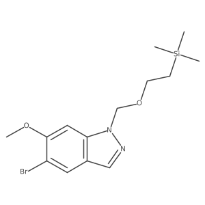 5-Bromo-6-methoxy-1-[[2-(trimethylsilyl)ethoxy]methyl]-1H-indazole结构式