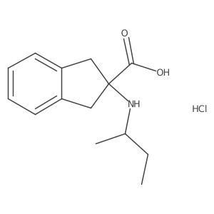 2-(Butan-2-ylamino)-1,3-dihydroindene-2-carboxylic acid;hydrochloride Structure