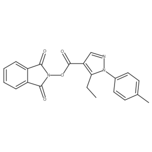1,3-dioxo-2,3-dihydro-1H-isoindol-2-yl 5-ethyl-1-(4-methylphenyl)-1H-pyrazole-4-carboxylate Structure