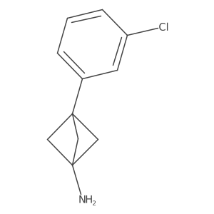 3-(3-Chlorophenyl)bicyclo[1.1.1]pentan-1-amine结构式