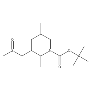 Tert-butyl 2,5-dimethyl-3-((methylsulfinyl)methyl)piperidine-1-carboxylate Structure