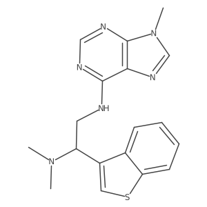 N-[2-(1-benzothiophen-3-yl)-2-(dimethylamino)ethyl]-9-methyl-9H-purin-6-amine Structure