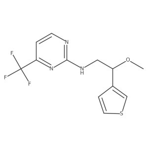 N-[2-methoxy-2-(thiophen-3-yl)ethyl]-4-(trifluoromethyl)pyrimidin-2-amine结构式