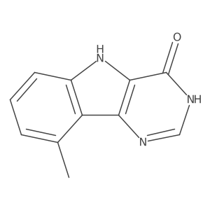 9-Methyl-3,5-dihydro-4H-pyrimido[5,4-b]indol-4-one结构式