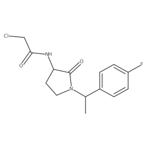 2-chloro-N-{1-[1-(4-fluorophenyl)ethyl]-2-oxopyrrolidin-3-yl}acetamide结构式