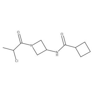N-[1-(2-Chloropropanoyl)azetidin-3-yl]cyclobutanecarboxamide结构式