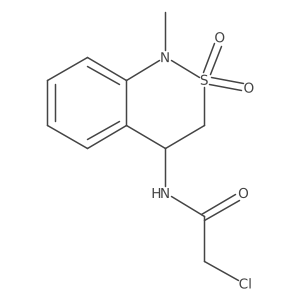2-Chloro-N-(1-methyl-2,2-dioxo-3,4-dihydro-2lambda6,1-benzothiazin-4-yl)acetamide结构式