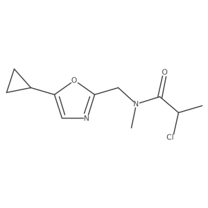 2-chloro-N-[(5-cyclopropyl-1,3-oxazol-2-yl)methyl]-N-methylpropanamide结构式