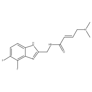 (E)-N-[(4,5-Difluoro-1H-benzimidazol-2-yl)methyl]-4-(dimethylamino)but-2-enamide结构式