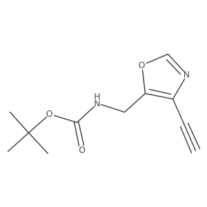 Tert-butyl N-[(4-ethynyl-1,3-oxazol-5-yl)methyl]carbamate结构式