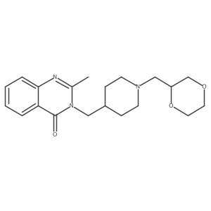 3-({1-[(1,4-Dioxan-2-yl)methyl]piperidin-4-yl}methyl)-2-methyl-3,4-dihydroquinazolin-4-one结构式