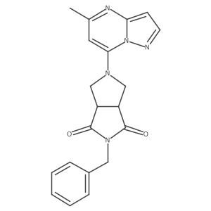 2-Benzyl-5-{5-methylpyrazolo[1,5-a]pyrimidin-7-yl}-octahydropyrrolo[3,4-c]pyrrole-1,3-dione Structure