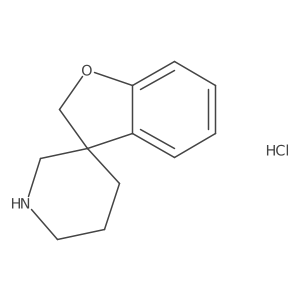 Spiro[2H-1-benzofuran-3,3'-piperidine];hydrochloride Structure