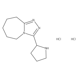 3-Pyrrolidin-2-yl-6,7,8,9-tetrahydro-5H-[1,2,4]triazolo[4,3-a]azepine;dihydrochloride Structure