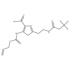 2-(2-{[(Tert-butoxy)carbonyl]amino}ethyl)-5-{[(prop-2-en-1-yloxy)carbonyl]amino}-1,3-thiazole-4-carboxylic acid Structure