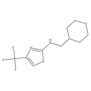 N-[(oxan-4-yl)methyl]-4-(trifluoromethyl)-1,3-thiazol-2-amine Structure