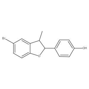 rel-4-((2R,3R)-5-Bromo-3-methyl-2,3-dihydrobenzofuran-2-yl)phenol Structure