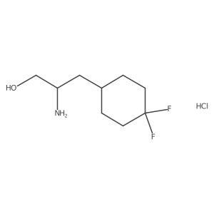 2-Amino-3-(4,4-difluorocyclohexyl)propan-1-ol;hydrochloride Structure
