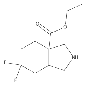 rac-ethyl (3aR,7aR)-6,6-difluoro-octahydro-1H-isoindole-3a-carboxylate Structure