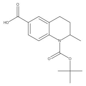 1-[(Tert-butoxy)carbonyl]-2-methyl-1,2,3,4-tetrahydroquinoline-6-carboxylic acid Structure