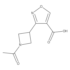 3-(1-Acetylazetidin-3-yl)-1,2-oxazole-4-carboxylic acid结构式