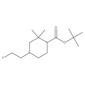 tert-butyl 4-(2-fluoroethyl)-2,2-dimethyl-piperazine-1-carboxylate Structure