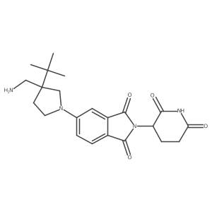 5-[3-(aminomethyl)-3-tert-butylpyrrolidin-1-yl]-2-(2,6-dioxopiperidin-3-yl)-2,3-dihydro-1H-isoindole-1,3-dione Structure