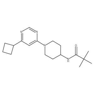 N-[1-(6-cyclobutylpyrimidin-4-yl)piperidin-4-yl]-2,2-dimethylpropanamide Structure