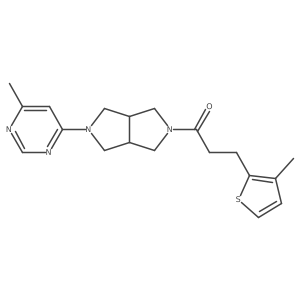 1-[5-(6-Methylpyrimidin-4-yl)-octahydropyrrolo[3,4-c]pyrrol-2-yl]-3-(3-methylthiophen-2-yl)propan-1-one Structure