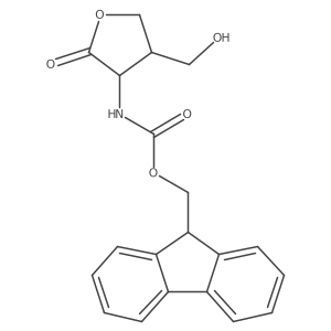 rac-(9H-fluoren-9-yl)methyl N-[(3R,4R)-4-(hydroxymethyl)-2-oxooxolan-3-yl]carbamate Structure