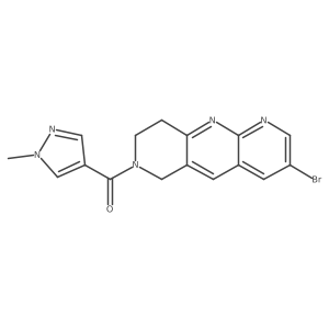 4-{3-bromo-6H,7H,8H,9H-pyrido[2,3-b]1,6-naphthyridine-7-carbonyl}-1-methyl-1H-pyrazole Structure