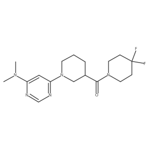 6-[3-(4,4-difluoropiperidine-1-carbonyl)piperidin-1-yl]-N,N-dimethylpyrimidin-4-amine Structure