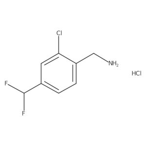 1-[2-Chloro-4-(difluoromethyl)phenyl]methanaminehydrochloride结构式