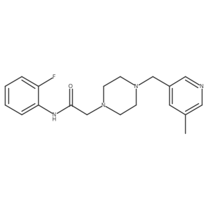 N-(2-fluorophenyl)-2-{4-[(5-methylpyridin-3-yl)methyl]piperazin-1-yl}acetamide结构式