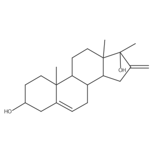 Androst-5-ene-3,17-diol, 17-methyl-16-methylene-, (3I(2),17I(2))-结构式