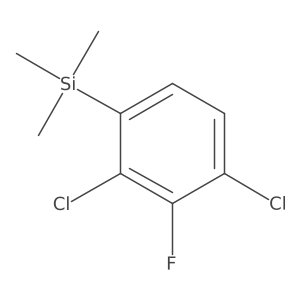 (2,4-Dichloro-3-fluorophenyl)trimethylsilane Structure