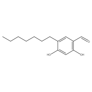 5-Heptyl-2,4-dihydroxybenzaldehyde结构式