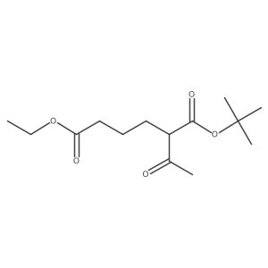 1-O-tert-butyl 6-O-ethyl 2-acetylhexanedioate结构式