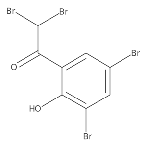 2,2-Dibromo-1-(3,5-dibromo-2-hydroxyphenyl)ethanone结构式